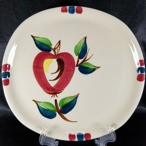 Vintage Purinton Slip Ware Pottery Apple Dinner Plate